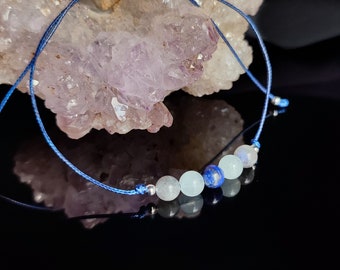 5 beads Libra gemstone bracelet, Horoscope Bracelet, Star Sign bracelet, Zodiac Bracelet, Crystal Bracelet, handmade bracelet, gift for him