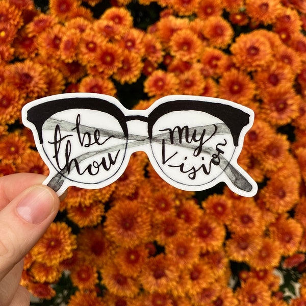 Christian sticker | Hymn sticker | Be Thou My Vision | Jesus | Vinyl | waterproof | Hipster glasses  | Watercolor painting | Encouraging