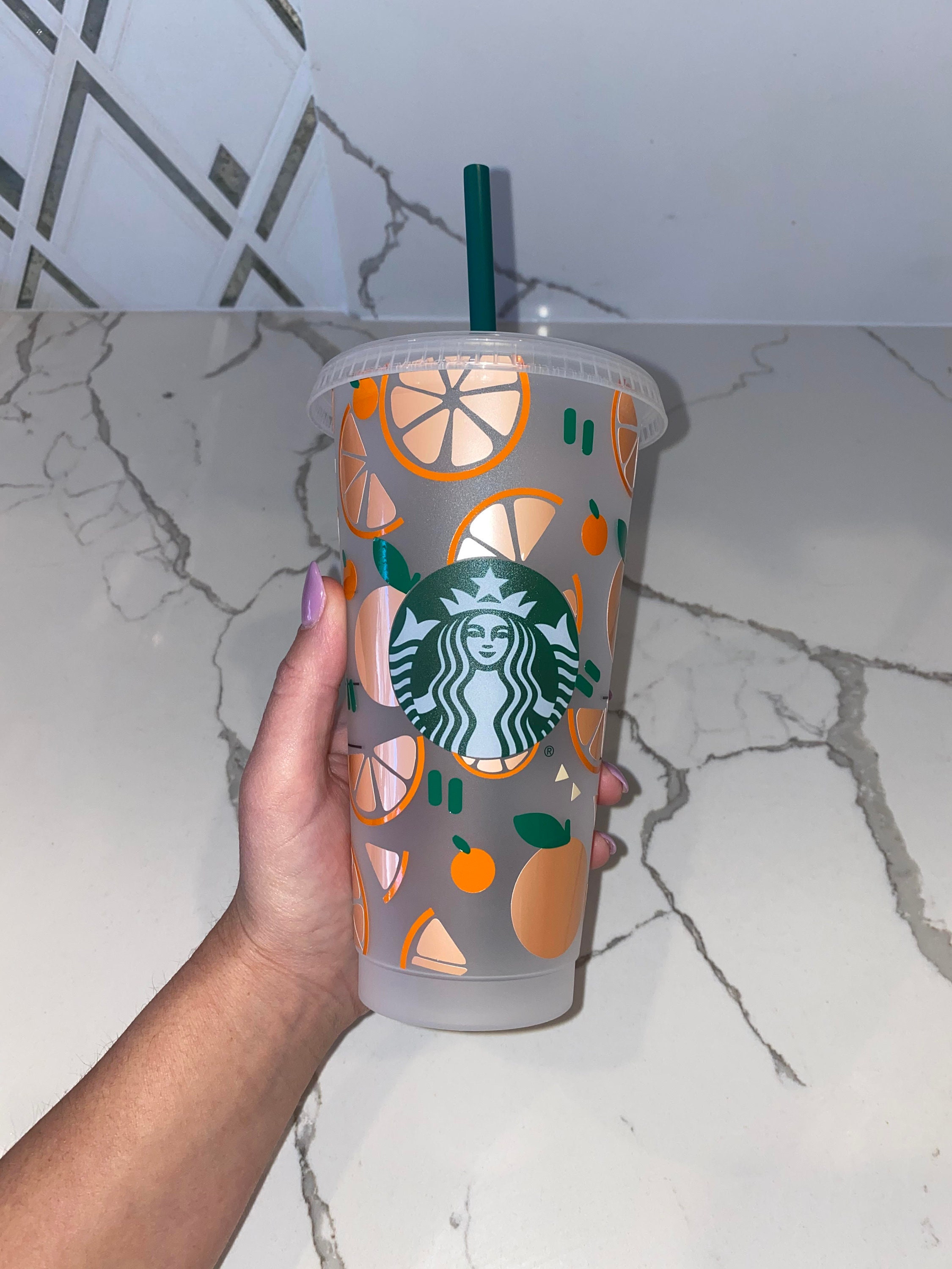 STARBUCKS ORANGE CUP Starbucks Orangestarbucks Reusable Cup Etsy Norway