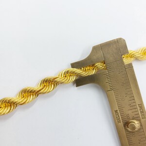 14K Yellow Gold Rope Necklace, Gold Rope Necklace Chain, 1 Mm 2mm 3mm 5 ...