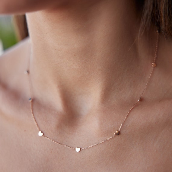 Multi heart necklace discount