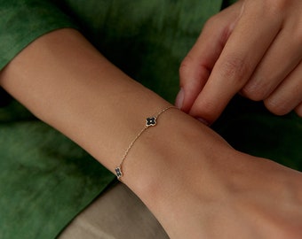 Bracciale con ciondolo a forma di cuore in moissane in oro