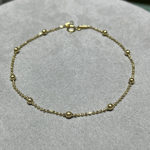 Gouden bolketting, gouden armband, gouden kralenarmband, bolletjesketting, Italiaanse gouden ketting, 14k gouden bolletjesketting, massief gouden armband