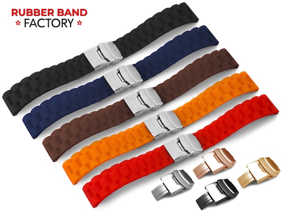 For SEIKO Watch Silicone Rubber Strap Band Black Orange Red - Etsy Sweden