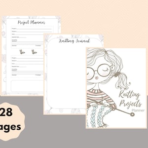 Knitting Planner and Journal pdf | Digital Download Printable Project Planner