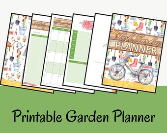 Printable Garden Planner | Instant PDF Download | 2 Sizes and Black and White Inserts Option