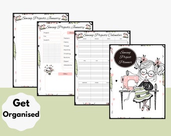 Printable Sewing Planner: 31-Page Undated Project Organizer (PDF Download)
