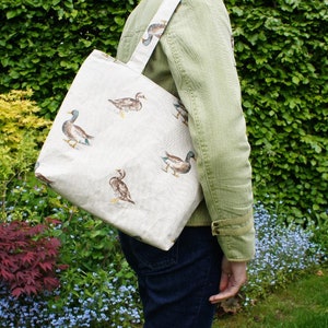 Gefütterte Einkaufstasche mit versteckter Tasche Schnittmuster und Anleitung - Instant Download PDF