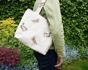 Lined Tote Bag with Hidden Pocket Sewing Pattern and Full Instructions - Instant Download PDF