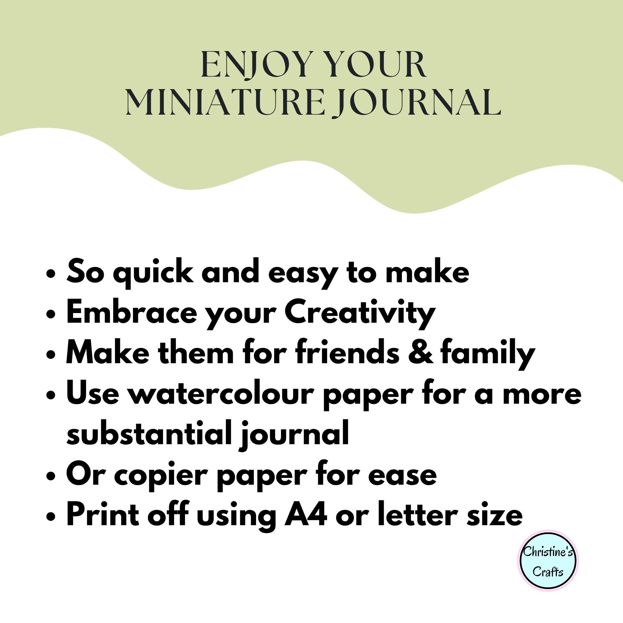 Printable Mini Journal Template, One Page DIY Notebook for Kids ...