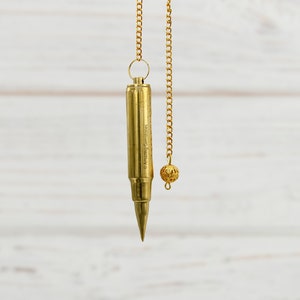 Metallpendel Wahrsagungswerkzeuge für Energieheilung, 3-teiliges goldenes Pendel von Bullet Point, metaphysisches Geschenk (freier Samtbeutel)