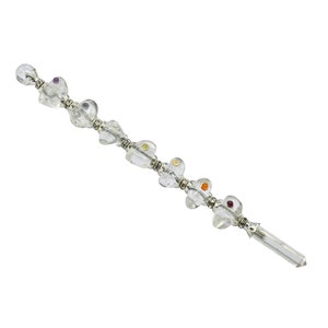 Clear Quartz Crystal Tumbled Wand for Witchcraft, Yoga and Meditation Wand, Crystal and Healing Stone, Gift for Her (Free Velvet Pouch)