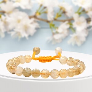 Armband citrienkristal: verstelbare edelsteen, genezende bescherming