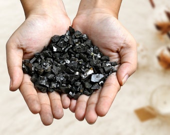 Elite Shungite Stone Chips, echter russischer Kristall für Wasser (kostenlose Tasche)