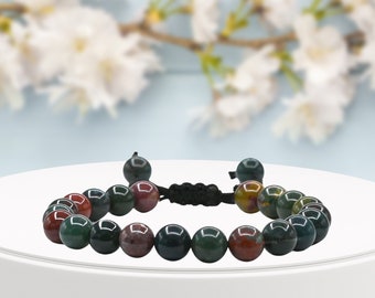 Handgemachte Blutstein Kristall Armband, Heilstein, Verstellbar
