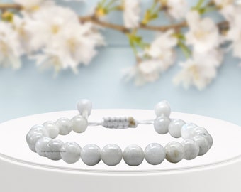 Armband met regenboogmaansteenkralen, genezend kristal, verstelbaar