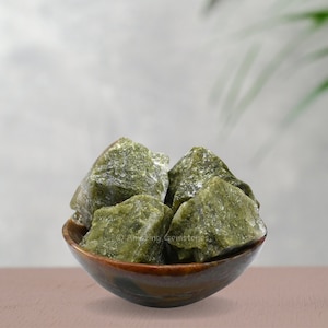 Vesuvianite Wholesale Raw Gemstones Crystals and Stones, Natural Rough Crystals for DIY Creativity Tumbling Meditation (Free Velvet Pouch)