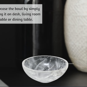 Clear Quartz Crystal Bowl: Handmade Gemstone Altar Bowl