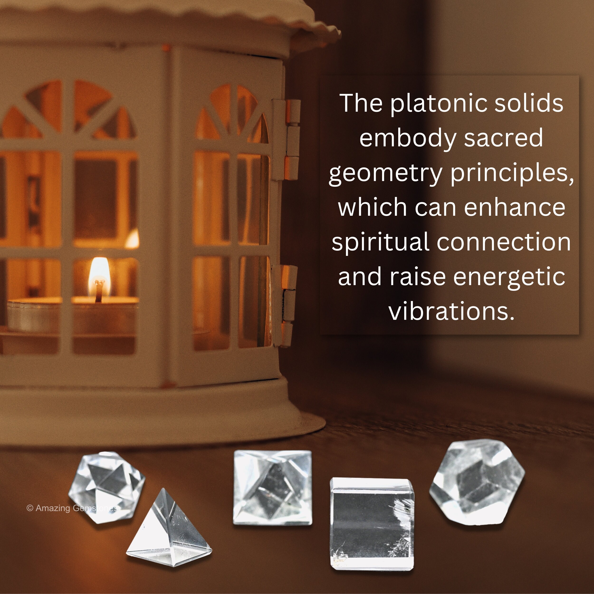 Clear Quartz Platonic Solid Set, Sacred Geometry Stone, Meditation ...