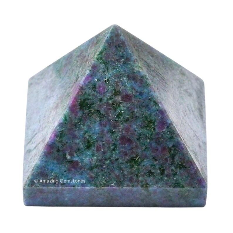 Handmade Ruby Kyanite Crystal Pyramid, Reiki Healing Decor image 10