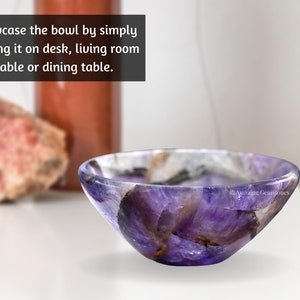 Amethyst Crystal Bowl: Handmade Gemstone Altar Bowl, Home Decor