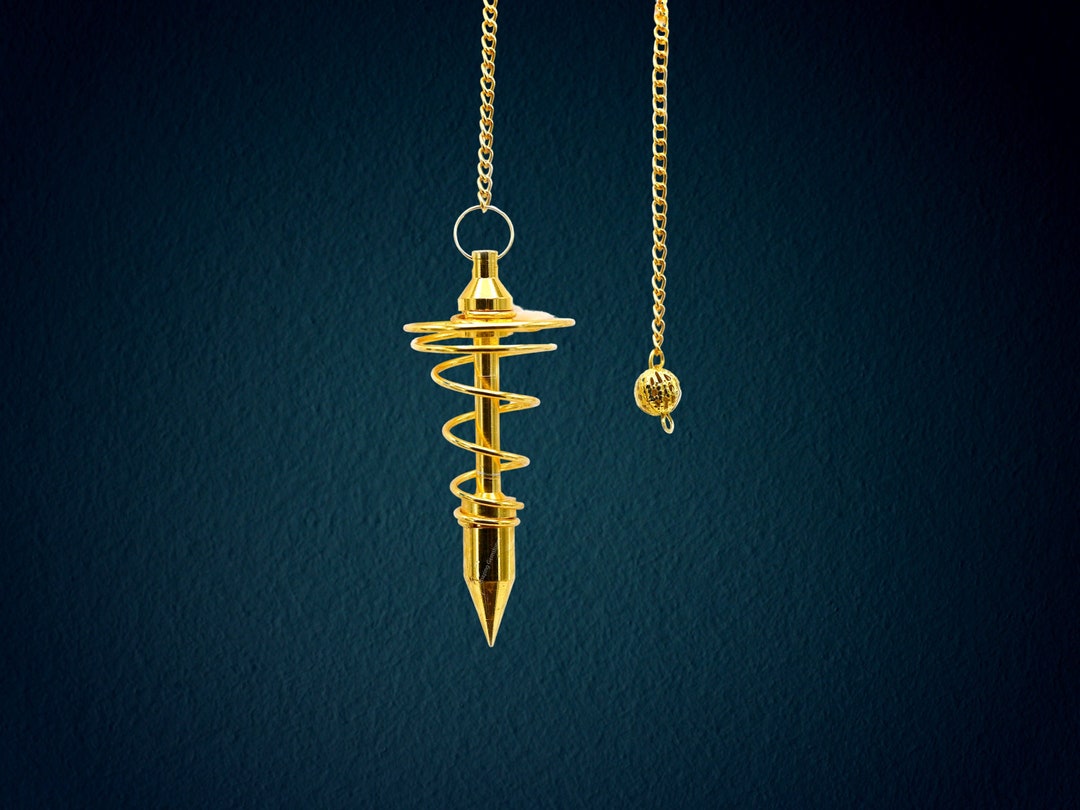 Brass Metal Pendulum Divination Tools for Energy Healing, Vortex Spiral