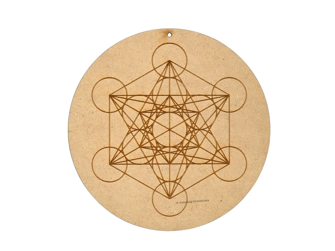 Sacred Geometry Wood Wall Art Wall Hanging Cum Crystal Grid Etsy