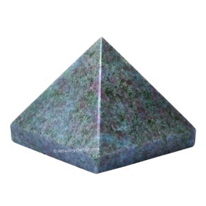 Handmade Ruby Kyanite Crystal Pyramid, Reiki Healing Decor image 9