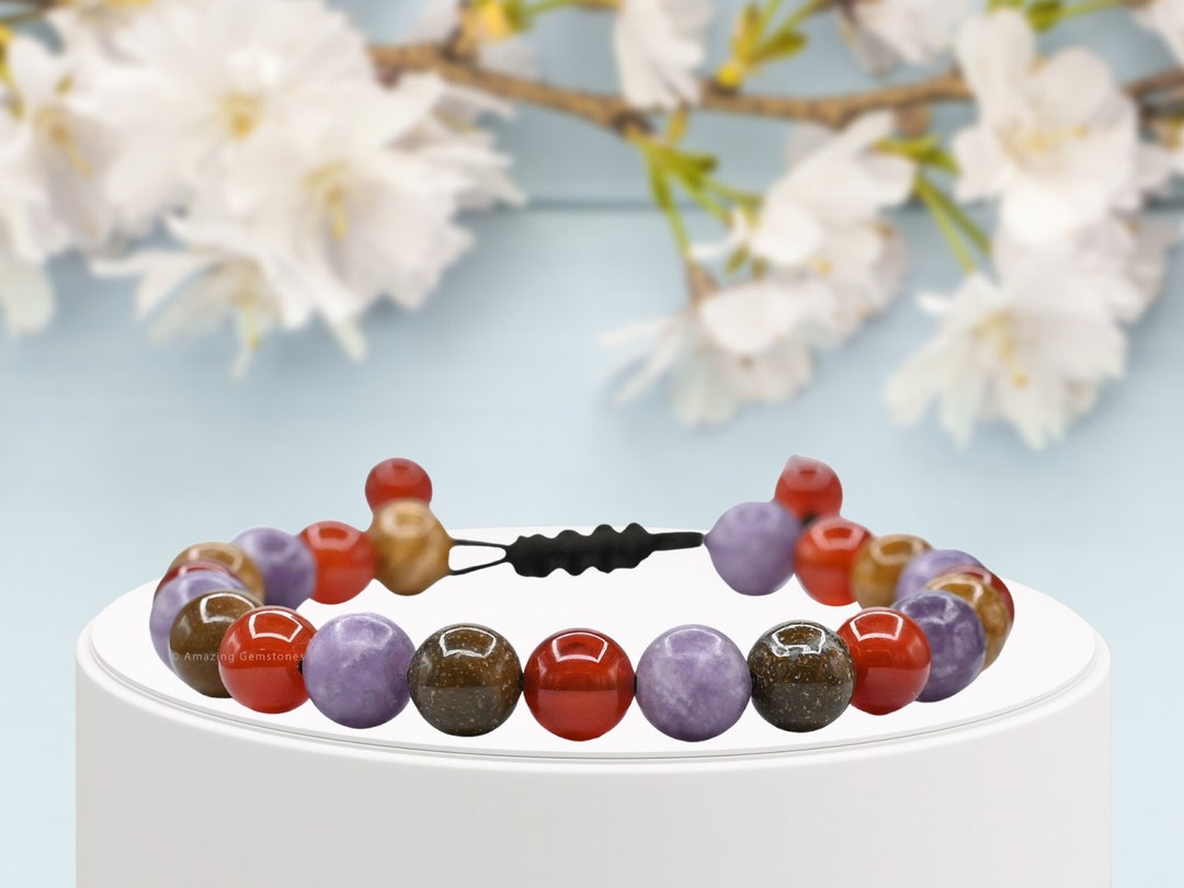 mookaitedecor 7 Chakra Healing Crystal Stone Bracelet for Women