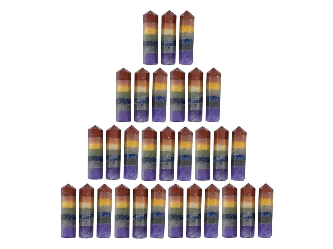 7 Chakra Bulk Crystal Points Small Wholesale Gemstone Crystal Etsy