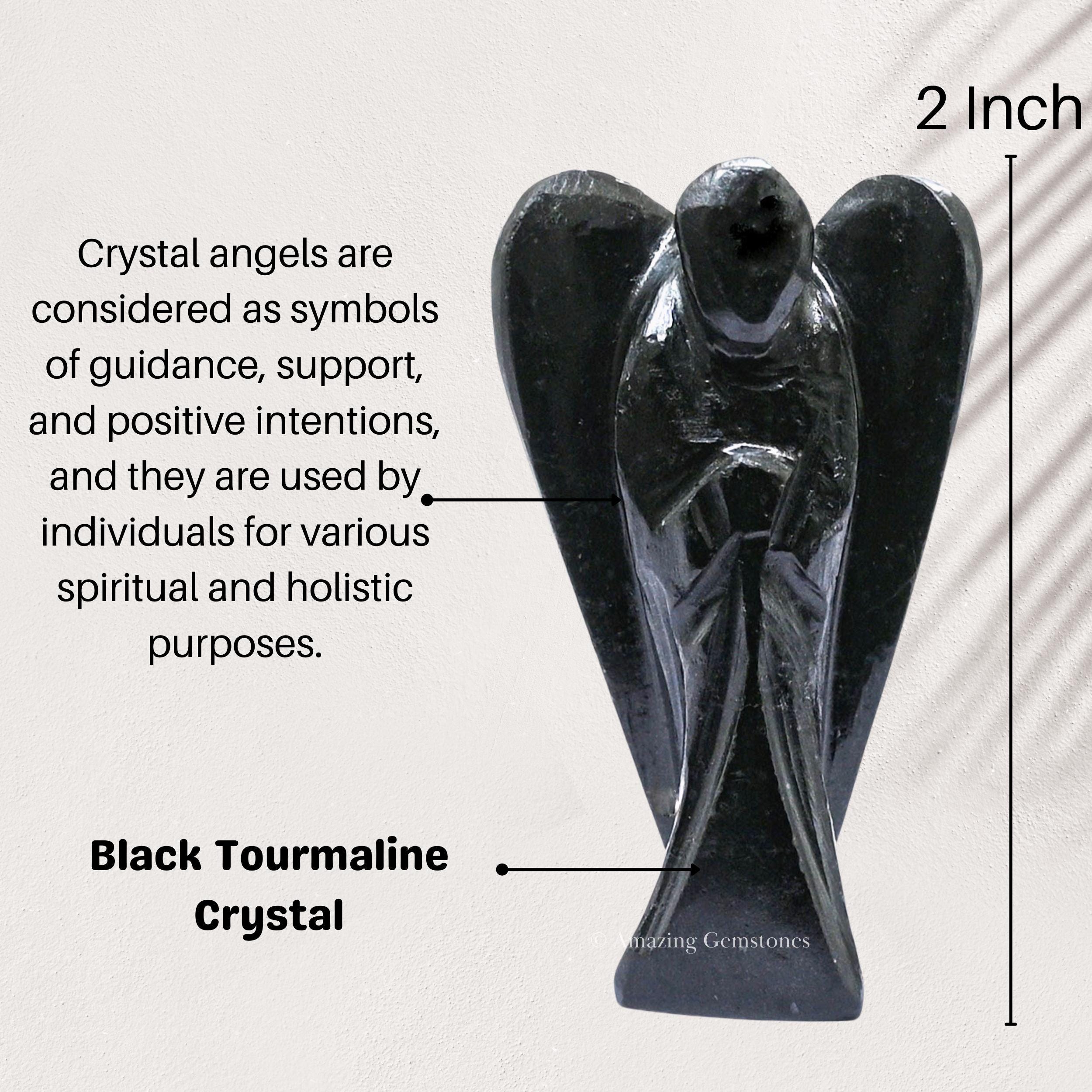 Jet International Statuetta Angelo Custode In Cristallo Prajet Miriam - 5 Cm - Feng Shui, Reiki, Decorazione
