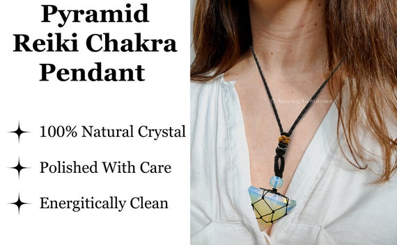 Mens Chakra Necklace For Men. Spiritual 7 Chakra Stones Pendant Jewelry With Clear Quartz Sphere. Chakra Wand Activator Mens Stone Necklace For Reiki Healing Yoga And Meditation. - , Jewelry For The