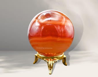 天然マルチカラーカーネリアンクリスタルスフィア - 499.17g - 72mm