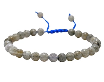 Handmade Labradorite Beaded Bracelet, 6mm Gemstone Protection