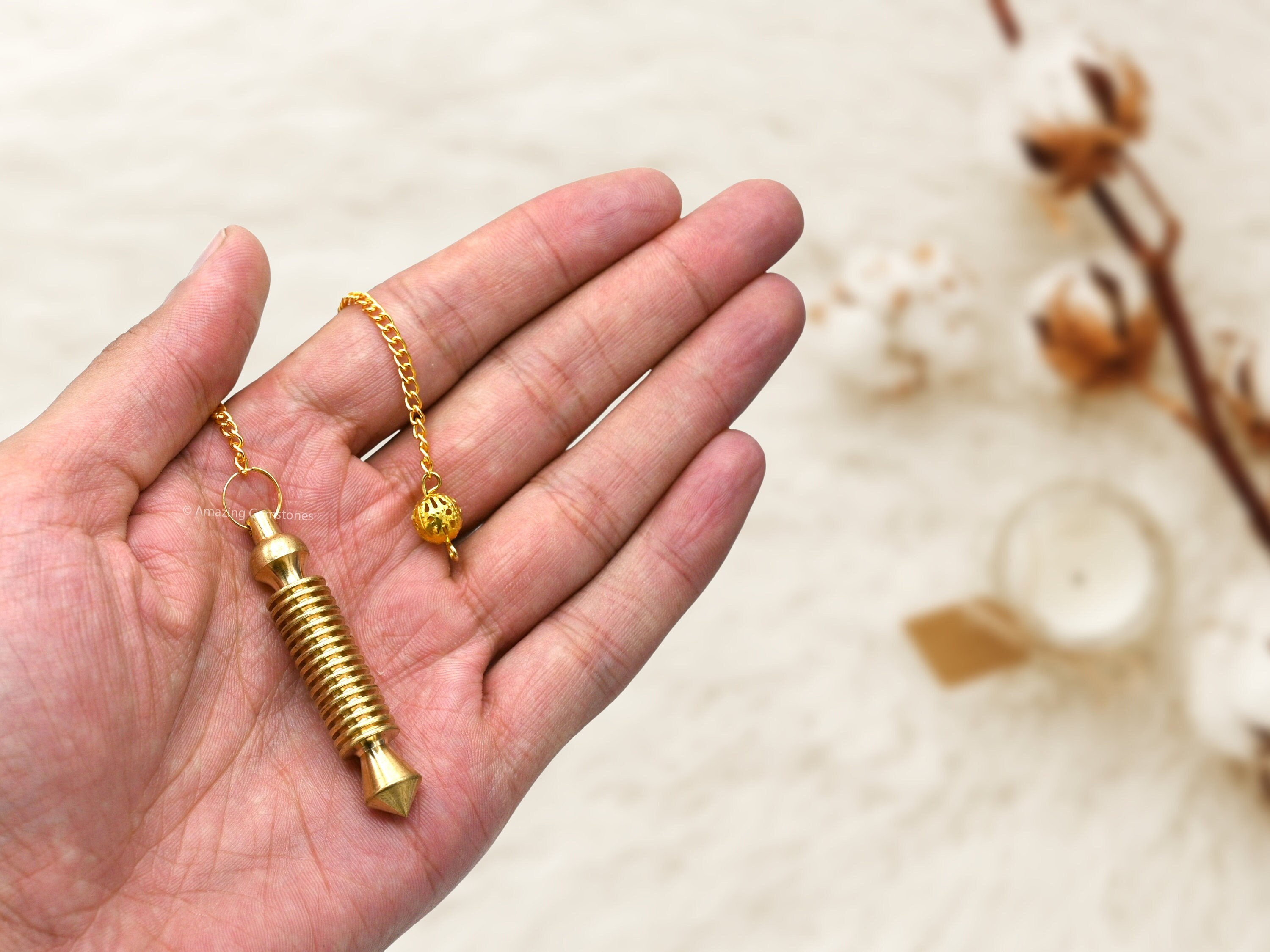 Ibrahim Karim Universal Metal Pendulum Divination Tools for Energy Healing, ISIS 16 Ring Dowsing Pendulum, Metaphysical Gift (Free Pouch)