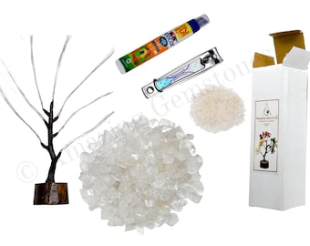 Clear Quartz DIY Kits for Adults and Kids, Do it Yourself Crystal Decor Kit, DIY Gift for Women, Home Office Table Decor (Premium Gift Box)