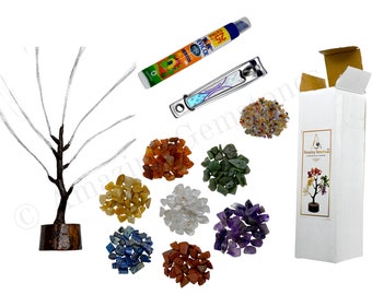 Chakra DIY Kits for Adults and Kids, Do it Yourself Crystal Decor Kit, DIY Gift for Women, Home Office Table Decor (Premium Gift Box)