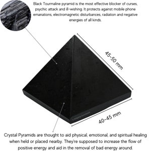 Black Tourmaline Pyramid: Handmade Healing Crystal Decor (Velvet Pouch)