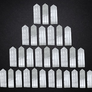 Clear Quartz Crystal Points: Small Gemstone Pencil Towers for DIY