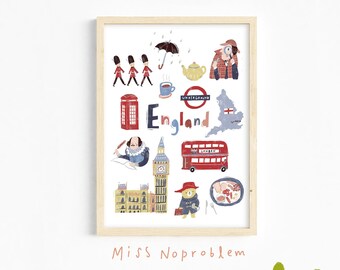 Travel art print/City print/London Poster/Map Print/Play room Deco/Wall Art/City map /Nursery print/Kids print/Educational prints Travel art print/City print/London Poster/Map Print/Play room Deco/Wall Art/City map /Nursery print/Kids print/Educational prints