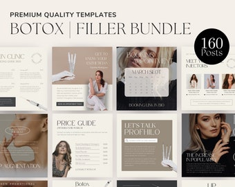 Botox and Filler Instagram Posts | Nurse Injector Instagram Templates | Esthetician Templates Canva | Botox Templates | Filler posts