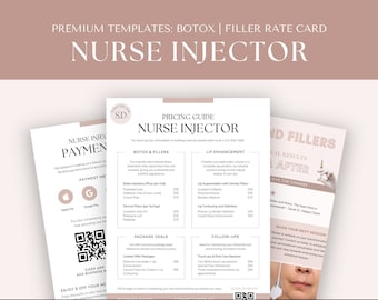 Price List Template, Editable Price List Canva, Nurse Injector Flyer Template, Botox Flyer Template, Beauty Business Flyer, Pricing Guide