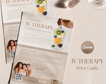 IV Therapy Template Flyer | IV Drip Marketing Flyer | Canva Template | IV Infusion | Nurse Injector