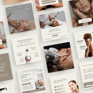 May include: A collage of images promoting skin care treatments. The images feature close-ups of faces receiving treatments, along with text describing the benefits of micro-needling and chemical peels. The text includes the phrase "Book Your Appointments" and the date "Friday, 8th December 2023".