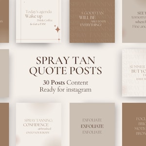 Spray Tan Quotes Instagram Templates | Premium Instagram Posts | Spray Tan Tech | Instagram Post | Canva Templates | Neutral Instagram