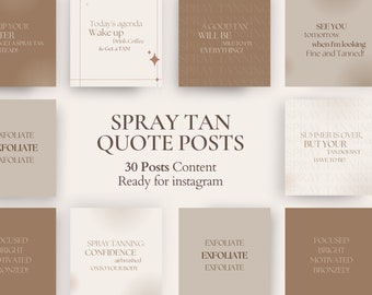 Spray Tan Quotes Instagram Templates | Premium Instagram Posts | Spray Tan Tech | Instagram Post | Canva Templates | Neutral Instagram