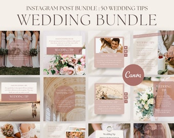 Wedding Instagram Posts, Wedding planner, Wedding tips and hacks, Bridal Posts, Social Media, Content Creator, Bride Templates