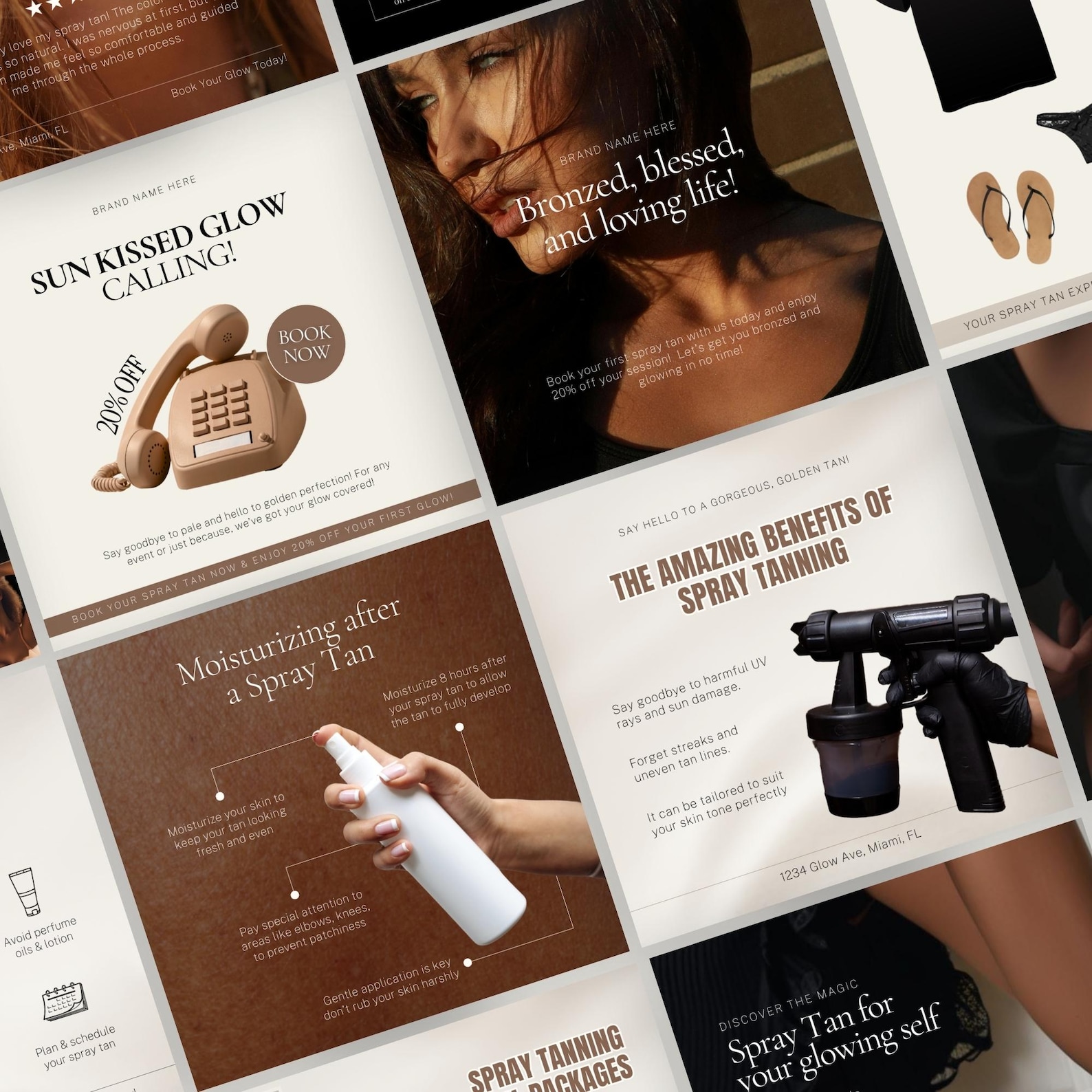 Spray Tan Posts Spray Tan Instagram Templates | Spray Tanning Instagram Post | Spray ...