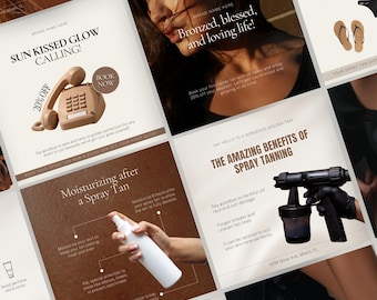 Spray Tan Instagram Templates | Spray Tanning Instagram post | Spray Tan Artist | Spray Tan Quotes | Spray Tan Business | Social Media Posts