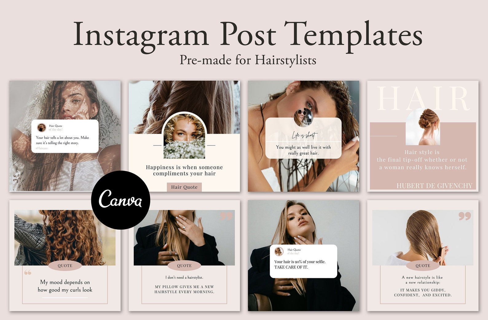 100 Hair Care Quotes and Tips Instagram Posts Hairstylist Etsy